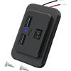 Hoembpn 4.8A Dual USB Caricabatteria da auto con interruttore, adattatore 12 V/24 V Power USB Pannello di ricarica rapida con LED per barca, SUV, roulotte, camper, camion, marina