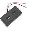 Generic Pannello Caricatore per Auto USB, Ingresso 12-24 V, Pannello Presa Presa USB Nera Antipolvere per Modifica