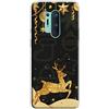 Mixroom - Cover Custodia Back Case In TPU Silicone Morbido Per ONE PLUS ONEPLUS 8 PRO Fantasia Renna E Decorazioni Natalizie U870