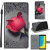 YIRRANZD Cover per Samsung Galaxy J6 2018, Protettiva Portafoglio in Pelle PU Cover Libro [Verniciato], Flip Caso Antiurto Custodia per Samsung J6 2018 (Rosa A)