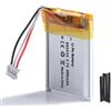 SHAWOROCE 602535 - Batteria 600 mAh, 3,7 V, compatibile con Logitech MX Anywhere 2 2S Master 2 2S 3 Ergo M-RO052, mouse wireless wireless ricaricabile, con spina JST