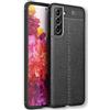 NALIA Custodia Silicone Effetto Pelle per Samsung Galaxy S22 - Cover, Nero | Anti-Impronta, Look Sicuro & Grip, Raffreddamento & Ricarica Wireless, Compatibilità & Senza Parti Animali