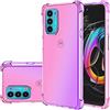 Gufuwo Custodia per Moto Edge 20 Case, per Motorola Edge 20, Copertura Morbida in TPU Sfumato - Antigraffio Ultra Sottile con Protezione Antishock Cover per Motorola Moto Edge 20 Rosa/Viola