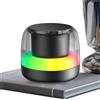 Generico Mini Speaker, Subwoofer Wireless 5.0 con Luci LED RGB e Bassi, Riproduttore Audio con 7 Luci Respiranti Preimpostate per Escursionismo Spiaggia Piscina Festa