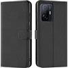 Verco custodia per Xiaomi Mi 11T, Mi 11T Pro Case per Xiaomi Mi 11T / 11T Pro Cover PU Pelle Portafoglio Protettiva, Nero
