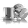 Hifi Lab Potenzionometro Rotativo Aluminio 38x26x26 Audio Bottone Rotativo massiccio argento 6mm Bottone Potenzionometro Bottone Audio