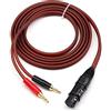 Nihcora per Altoparlante da XLR a Banana, Audio XLR da 3 Pin Femmina a Doppia Spina a Banana, Spina da 4 Mm Placcata in a XLR3 Pro HiFi