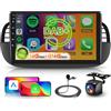 Hodozzy 【8 Nucleo 4+64G】Hodozzy Carplay DAB/DAB+ Autoradio per Fiat 500 2007-2015,9 Pollici Touchcreen Stereo auto Bluetooth 5.0 con Android Auto/DSP/WiFi/GPS/RDS/FM+Telecamera Retromarcia