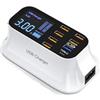 HPHPH Caricatore USB C, Carica rapida 3.0 Smart USB Tipo C Caricatore Caricatore USB for telefono Ricarica rapida Stazione adattatore for presa da tavolo Display a LED, Veloce, Efficiente e Versatile(75W 7