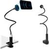Cuifati Supporto per telefono a collo d'oca, supporto magnetico flessibile a braccio lungo per scrivania, letto, comodino, staffa per telefono cellulare con morsetto per IOS 15 15 Pro 15 Plus