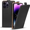 Verco Flip Cover per iPhone 15 Pro Max Case, Flip Style Custodia per iPhone 15 Pro Max, Custodia verticale pieghevole per cellulare, nero