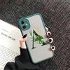 GINASH Custodia per Telefono con Lettera Iniziale AZ per iPhone 12 13 Mini 11 Pro Max X XR XS Max 6s 8 7 Plus SE 2020 Cover con Alfabeto Foglie, Verde A, per iPhone13 Pro Max