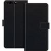 ESACMOT Custodia Portafoglio in Pelle Compatibile con Huawei P10 Plus Flip Cover con Porta Carte e Supporto, Chiusura Magnetica, Custodia Folio Antiurto (Nero)