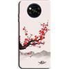 Mixroom - Cover Custodia Back case In TPU Silicone Morbido Per Nothing Phone 3a Fantasia Fiore di prugna N1009