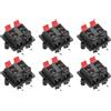 QUARKZMAN 4 Way Spring Terminal Clip Push Release Connector Plate Jack Socket Speaker Terminal Strip Block Speaker Jointing Clamp Test Clip WP4-3 6Pcs