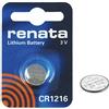 Renata 2 x Genuine Renata CR1216 Lithium 30mAh 3V Battery Cell Coin Button Watch Batteries by Renata