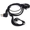 HYS Walkie Talkie 2 Pin Auricolare con Microfono PTT Compatibile per Motorola CP040 DP1400 CP200 GP300 Radio Cuffie