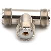 ZIDDAR 1 confezione PL-259 UHF triplo connettore femmina PL259 a SO239 adattatore connettore coassiale a forma di T all'adattatore del cavo coassiale