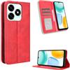 BellaCase Custodia Honor X5C Plus 4G [Custodia Portafoglio] [Staffa] [Slot per schede] [Flip Cover Magnetica] Compatibile con Lo Smartphone Honor X5C Plus 4G(Rosso)