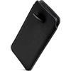 ONEFLOW Custodia sottile con funzione di estrazione, compatibile con Samsung Galaxy A52 / A52s 5G, rivestimento interno in microfibra premium + robusta linguetta di estrazione, colore: Nero