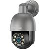 KVBRUI Telecamera di Sicurezza IP Poe PTZ 4K 8MP 5MP Telecamera di sorveglianza CCTV Telecamera di videosorveglianza for Esterni Ai Rilevamento Umano Audio bidirezionale(5MP Poe Camera 64G)