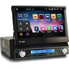 Erisin 8-Core 2GB+32GB Android 14 Autoradio Bluetooth GPS Navigatore 7 pollici Schermo tattile IPS Supporta CarPlay senza fil Android Auto WiFi 4G DSP OBD2 USB DAB+ FM Radio RDS Stereo Auto TPMS