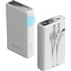 ROMOSS Touch Button PAC20 Caricatore portatile 20000mAh, PD 22.5W Banca di potere di ricarica rapida con cavi integrati, 3 uscite 2 ingressi USB C batteria caricabatterie per iPhone 16/15/14, Galaxy