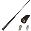 tomzz Audio 1200-002 Universale 16V breve asta di ricambio antenna asta sostituzione radiatore breve 28 cm (M5 M6) Anti Noise compatibile con Audi Opel Seat Skoda VW a.o. nero