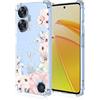 RonRun Cover per Realme C55 con Antiurto Slim in Trasparente TPU 3D Bello Motivo Protettivo Custodia, Compatibile per Realme C55 Farfalle e Fiori