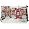 AIBIIN 8x6ft Fotografia di Natale Sfondo Negozio di Caramelle Inverno Neve Albero di Natale Sfondo Bambini Famiglia Ritratto Decor Banner Studio Prop Forniture