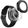 kwmobile 2x Custodia Rigida Smartwatch Compatibile con Samsung Galaxy Watch 8 Classic (46mm) Cover - Case Vetro Temperato Orologio Fitness - trasparente/nero