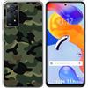 Tumundosmartphone Cover Silicone per Xiaomi Redmi Note 11 Pro/11 Pro 5G Disegno Mimetico Disegni