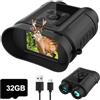 OBEST Visore Notturno, Schermo HD da 2,4'' Fotocamera Binoculare per Foto e Video con Scheda TF da 32 GB, Zoom Digitale 8X, Ideale per il Campeggio, L'osservazione Degli Animali e la Fotografia