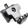 Yuanpgky Supporto per telefono da cruscotto auto con rotazione a 360° per smartphone da 3 a 7 pollici, materiale ABS nero, per un facile funzionamento a mano e presa sicura