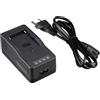 BRESSER Caricatore rapido Bresser per batterie Sony NP-F serie L con LED e spegnimento automatico