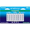 Eneloop Panasonic BK-3MCCA10FA AA 2100 Ciclo Ni-MH batterie ricaricabili precaricate, confezione da 10 batterie