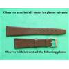 Golay - Guignard Geneve 19 MM Cinturino IN Pelle Di Vitello Autentica Marrone Extra Piatto 14 Al Cappio