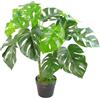 Leaf Leaf-7151 - Pianta artificiale di Monstera, 80 cm, vaso nero