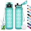 JAPORIA Borraccia 500ml, Borraccia Motivazionale con Filtro, Borracce senza BPA, a Prova di Perdite, Bottiglia Acqua Adulto, per Sportiva, Bici, Viaggio, Corsa, Yoga, Ufficio, Scuola