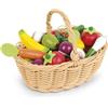 Janod - Cestino di 24 Frutti e Verdure - Giocattolo Imitativo Cestino della Spesa - Ideale per Giocare al Negoziante - Da 3 Anni in Su, J05620