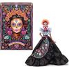 Barbie Signature - Barbie Día De Muertos 2024, bambola da collezione in abito nero e top con volant blu, stampa ricamata e accessori colorati, giocattolo per bambini, 6+ anni, HRM72