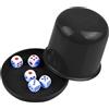 Genérico Set Di Bicchieri Per Dadi - Set Di Dadi E Bicchieri Con 5 Setacci | Set Di Bicchieri Per Dadi Setacciatori | Bicchiere Agitatore Dadi Per Feste Da Bar, Giochi Di Craps Familiari, Agitatore Di Dadi Con