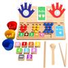 ZHVoyage Giochi Montessori 3 4 5 6 Anni, Giochi Educativi in Legno per Imparare a Contare e Numeri, Gioco di Matematica con Tabelline e Motricità Fine, Regalo Bambini Scuola Primaria