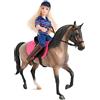 Breyer Bandai Freedom Series Classic English Horse And Rider Horse Model, 15 cm Scala 1:12 Classico cavallo inglese e cavaliere giocattolo cavallo, dipinto a mano Horse Toys Figure da