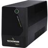 TECNOWARE Potenza Ampere (VA) 800 VA, CONFEZIONE 1 *** Gruppo di continuità ups line interactive con prese schuko
