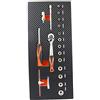 FISCHER DAREX 'FISCHER Darex 810901 modulo portaoggetti con chiave a cricchetto 1/4 , Bussole 1/4 e accessori 1/4, Nero