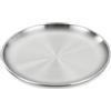 CookiBlend Piatti in acciaio inox, forma rotonda, diametro 14/17/20/23/26 cm, piatti piani, piatti in metallo per mangiare, campeggio, barbecue, cucina, colazione, pranzo (26 cm)