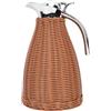 Yosoo Health Gear Caraffa Termica per caffè da 1,5 L in Acciaio Inossidabile Intrecciata a Mano, Corpo in Rattan Intrecciato, Caraffa Isolata a 3 Pareti, per Ritenzione del Freddo Caldo 12 (BROWN)