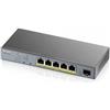 ZYXEL SWITCH MANAGED PER CCTV: 5 PORTE GIGABIT POE (BUDGET 60W) + 1 PORTA SFP, N