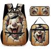 WECECE Borsa Scolastica Butterfly Ragazze con Portapranzo e Astuccio, Set Zaini Colourful Ragazzo 6-12 Anni per Rientro a Scuola